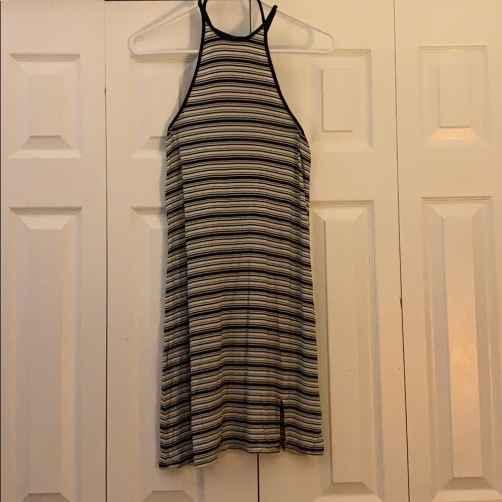 Black and white stripped dress